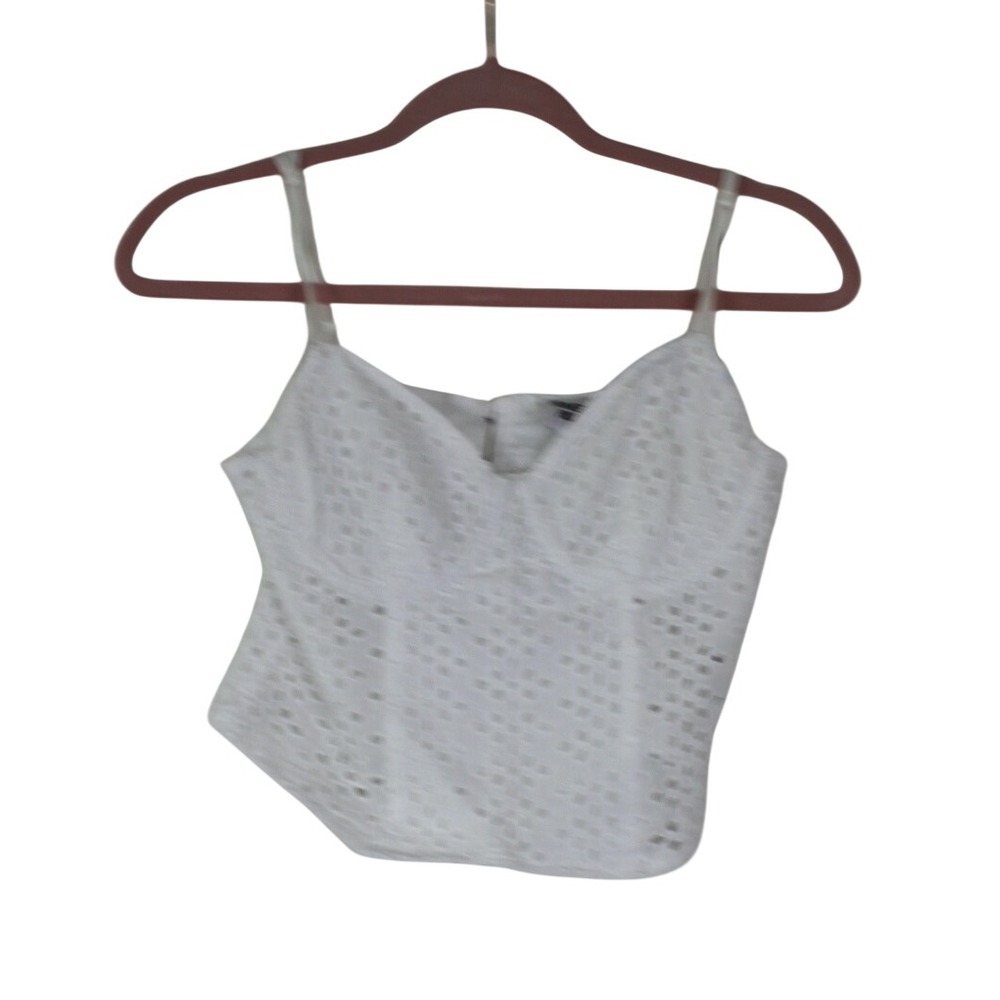 Princess Polly Coquette Soft Girl Cottagecore White Fleetwood Crop Corset Top 4